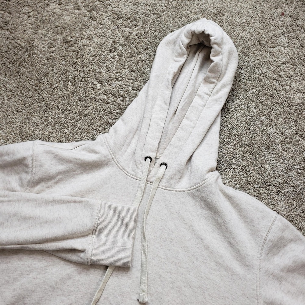 Goodfellow‎ & Co Hoodie Mens L Beige Pullover Lined Heavyweight Hooded Pockets